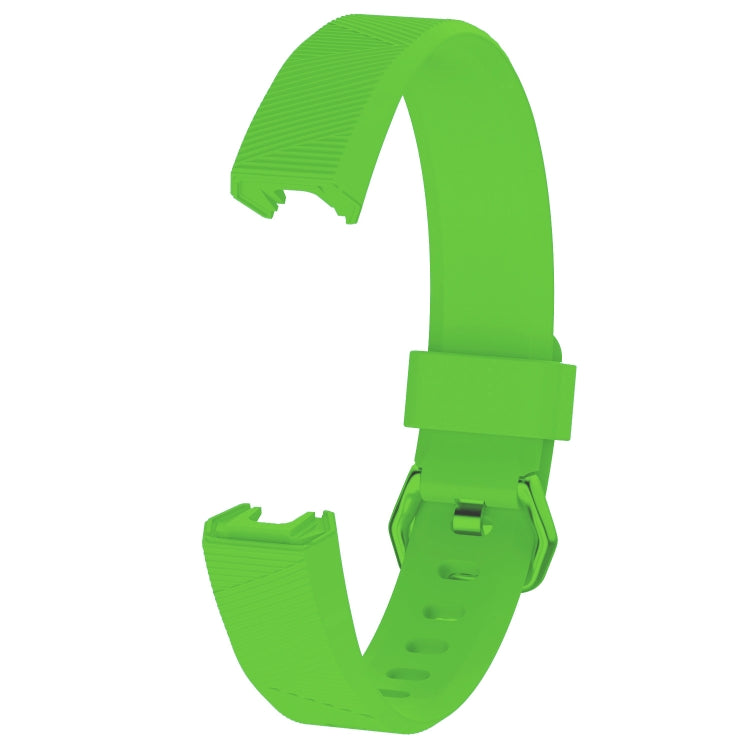 Solid Color Silicone Watch Band for FITBIT Alta / HR, Size: L(Green) - Watch Bands by buy2fix | Online Shopping UK | buy2fix