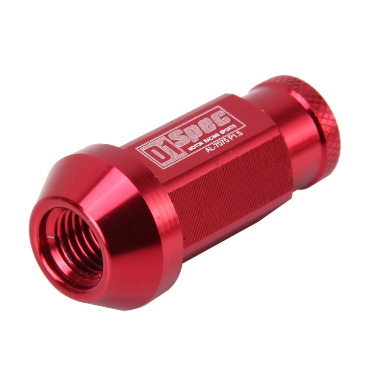 20 in 1 D1 Spec P1.5 M12x1.25 Racing Wheel Nut, Length: 40mm (Red) - Nuts & Bolts by buy2fix | Online Shopping UK | buy2fix