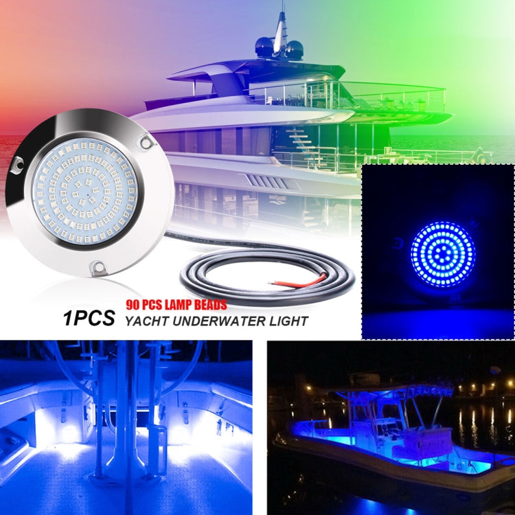 Ship / Yacht 10-30V 90LEDs Waterproof Stainless Steel Underwater Light (White Light) - Marine Accessories & Parts by buy2fix | Online Shopping UK | buy2fix