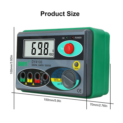 DUOYI DY4100 High-precision Digital Ground Resistance Meter Resistance Tester - Electronic Test by DUOYI | Online Shopping UK | buy2fix