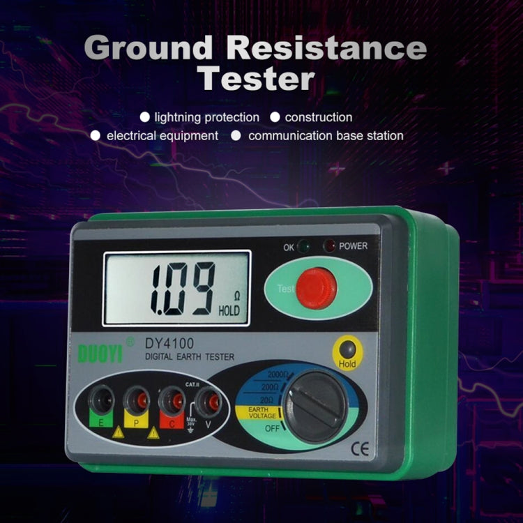 DUOYI DY4100 High-precision Digital Ground Resistance Meter Resistance Tester - Electronic Test by DUOYI | Online Shopping UK | buy2fix