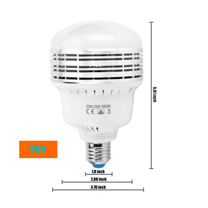 MANTOO PGL25 25W 230V 5500K 2990LM LED Light Bulb for Photography Lighting - LED Blubs & Tubes by MANTOO | Online Shopping UK | buy2fix