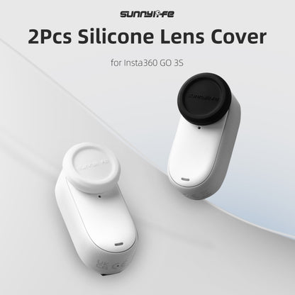 For Insta360 GO 3S Sunnylife 2pcs Black and White Scratch-resistant Lens Protective Cap - Len Accessories by Sunnylife | Online Shopping UK | buy2fix