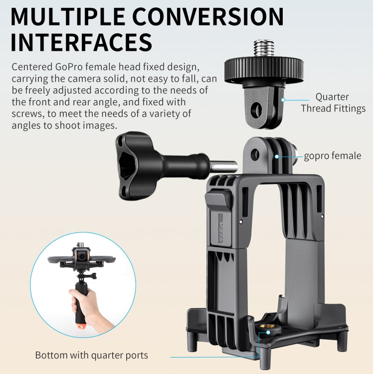 For DJI Avata 2 STARTRC Action Camera Holder Mount Drone Expansion Bracket (Black) - Mount & Holder by STARTRC | Online Shopping UK | buy2fix