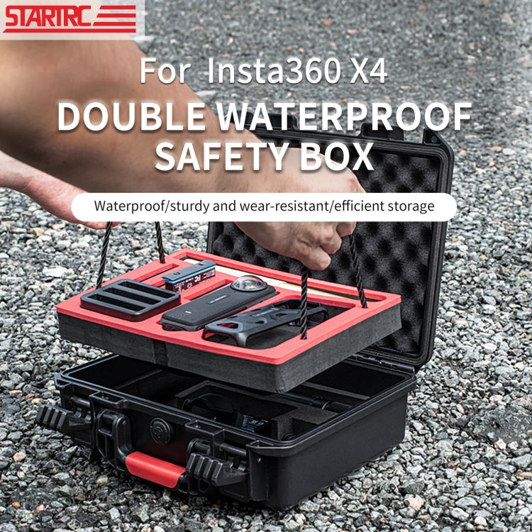 For Insta360 X4 STARTRC Waterproof EVA ABS Dual-layer Suitcase Storage Box (Black) - Case & Bags by STARTRC | Online Shopping UK | buy2fix