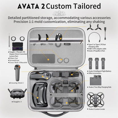 For DJI Avata 2 STARTRC WP2 Drone Handbag Messenger Storage Bag (Light Grey) -  by STARTRC | Online Shopping UK | buy2fix