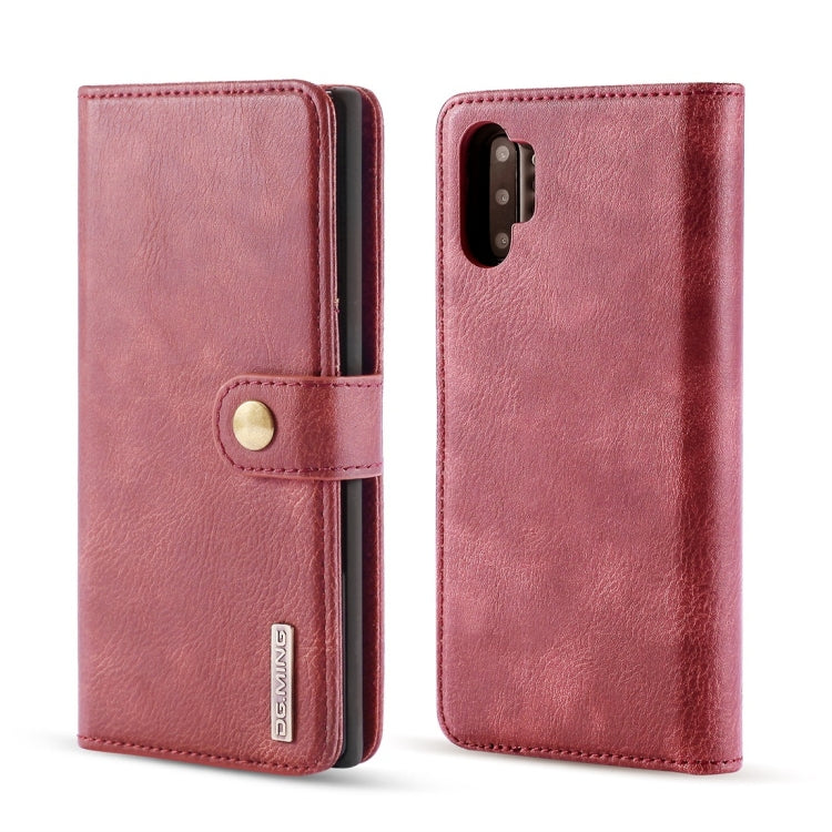 DG.MING Crazy Horse Texture Flip Detachable Magnetic Leather Case with Holder & Card Slots & Wallet for Samsung Galaxy Note 10(Red) - Galaxy Phone Cases by DG.MING | Online Shopping UK | buy2fix