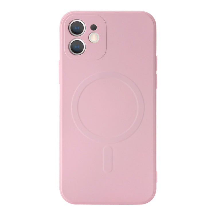 For iPhone 12 Liquid Silicone Full Coverage Shockproof Magsafe Case(Pink) - iPhone 12 / 12 Pro Cases by buy2fix | Online Shopping UK | buy2fix