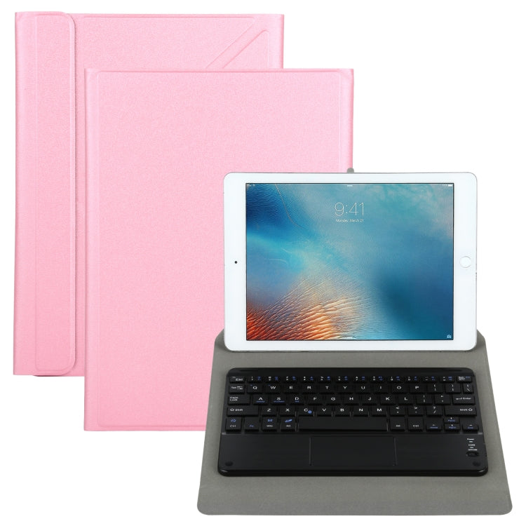 Universal Detachable Bluetooth Keyboard + Leather Tablet Case with Touchpad for iPad 9-10 inch, Specification:Black Keyboard(Pink) - Universal by buy2fix | Online Shopping UK | buy2fix