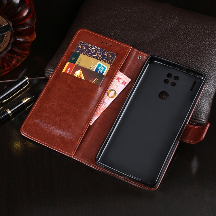 For Blackview A80S idewei Crazy Horse Texture Horizontal Flip Leather Case with Holder & Card Slots & Wallet(Black) - More Brand by idewei | Online Shopping UK | buy2fix