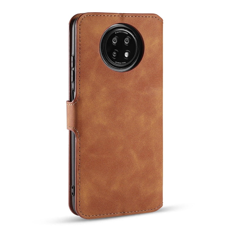 For Xiaomi Redmi Note 9 5G DG.MING Retro Oil Side Horizontal Flip Leather Case with Holder & Card Slots & Wallet(Brown) - Xiaomi Cases by DG.MING | Online Shopping UK | buy2fix