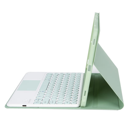 YT11B-A Detachable Candy Color Skin Feel Texture Round Keycap Bluetooth Keyboard Leather Case with Touch Control For iPad Pro 11 inch 2020 & 2018(Light Green) - For iPad Pro by buy2fix | Online Shopping UK | buy2fix