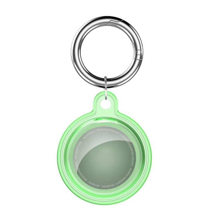 All-inclusive Clear Crystal Shockproof Protective Cover Case with Keychain Hook Loop For AirTag(Green) - Key Chain Series by MOMAX | Online Shopping UK | buy2fix