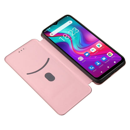 For Doogee X96 Pro Carbon Fiber Texture Horizontal Flip TPU + PC + PU Leather Case with Card Slot(Pink) - More Brand by buy2fix | Online Shopping UK | buy2fix