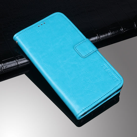 For OnePlus Nord N200 5G idewei Crazy Horse Texture Horizontal Flip Leather Case with Holder & Card Slots & Wallet(Sky Blue) - OnePlus Cases by idewei | Online Shopping UK | buy2fix