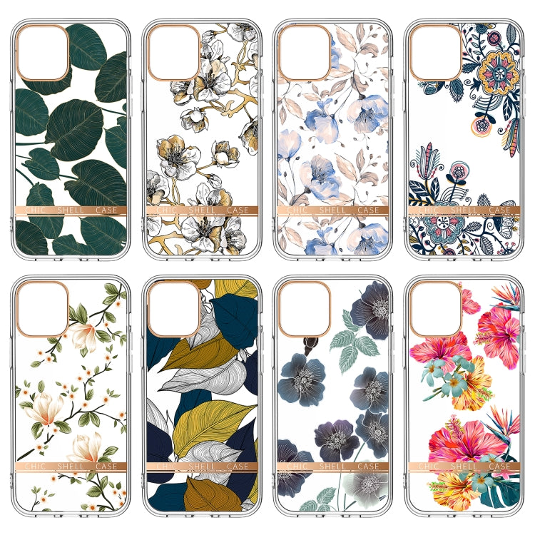 For iPhone 12 Pro Max High Translucent Electroplating Flower Pattern TPU + PC Shockproof Case(Magnolia) - iPhone 12 Pro Max Cases by buy2fix | Online Shopping UK | buy2fix