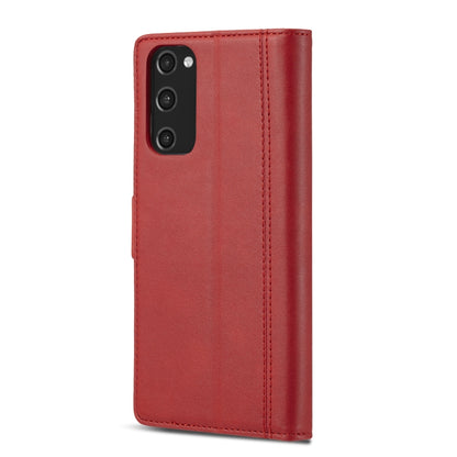 For Samsung Galaxy S20 LC.IMEEKE Magnetic Buckle PU + TPU Horizontal Flip Leather Case with Holder & Card Slots & Wallet(Red) - Galaxy Phone Cases by LC.IMEEKE | Online Shopping UK | buy2fix