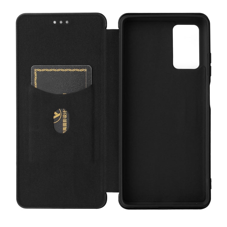 For Blackview A100 Carbon Fiber Texture Horizontal Flip TPU + PC + PU Leather Case with Card Slot(Black) - More Brand by buy2fix | Online Shopping UK | buy2fix