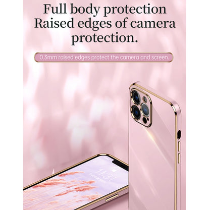 For iPhone 12 Pro Max XINLI Straight 6D Plating Gold Edge TPU Shockproof Case(Black) - iPhone 12 Pro Max Cases by XINLI | Online Shopping UK | buy2fix