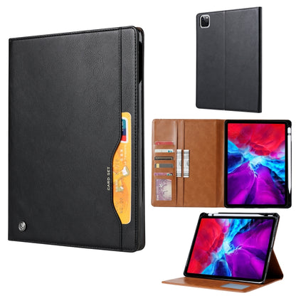 For iPad Air 13 2024 / iPad Pro 12.9 2022 / 2021 / 2010 Knead Skin Texture Horizontal Flip Leather Tablet Case with Photo Frame & Holder & Card Slots & Wallet(Black) - iPad Pro 12.9 (2022/2021) Cases by buy2fix | Online Shopping UK | buy2fix