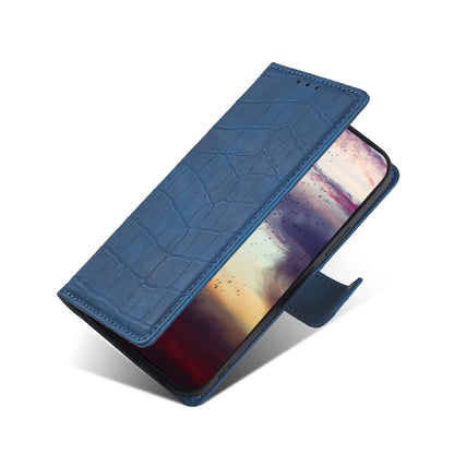 For Huawei P30 Skin Feel Crocodile Texture Magnetic Clasp Horizontal Flip PU Leather Case with Holder & Card Slots & Wallet(Blue) - Huawei Cases by buy2fix | Online Shopping UK | buy2fix