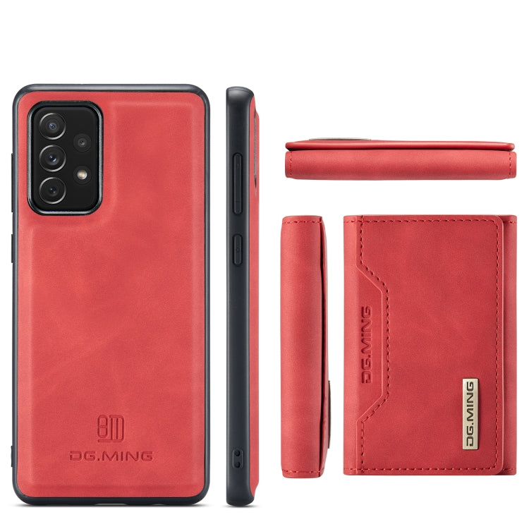 For Samsung Galaxy A72 5G / 4G DG.MING M2 Series 3-Fold Multi Card Bag Back Cover Shockproof Case with Wallet & Holder Function(Red) - Galaxy Phone Cases by DG.MING | Online Shopping UK | buy2fix