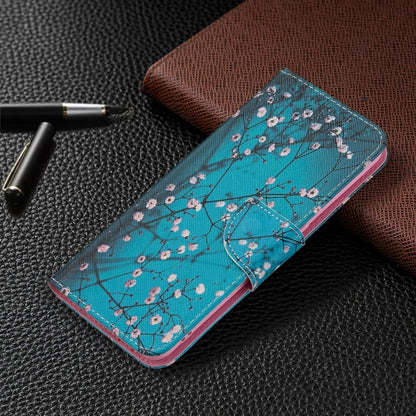 For OPPO A74 4G / F19 4G Colored Drawing Pattern Horizontal Flip Leather Case with Holder & Card Slots & Wallet(Plum Blossom) - OPPO Cases by buy2fix | Online Shopping UK | buy2fix