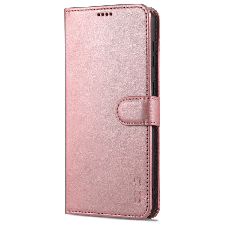 For Samsung Galaxy S21 FE 5G AZNS Skin Feel Calf Texture Horizontal Flip Leather Case with Card Slots & Holder & Wallet(Rose Gold) - Galaxy Phone Cases by AZNS | Online Shopping UK | buy2fix