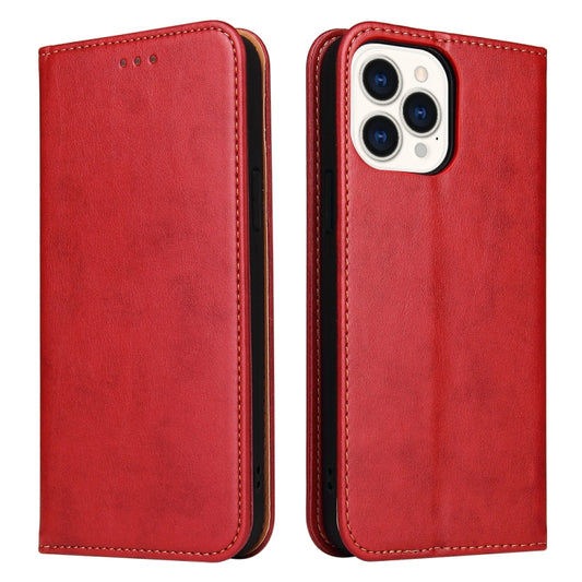 For iPhone 13 Pro Max Fierre Shann PU Leather Texture Horizontal Flip Leather Case with Holder & Card Slots & Wallet (Red) - iPhone 13 Pro Max Cases by FIERRE SHANN | Online Shopping UK | buy2fix