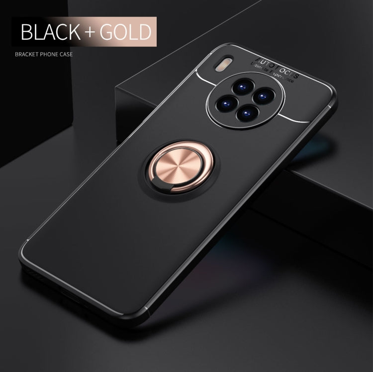 For Huawei nova 8i Metal Ring Holder 360 Degree Rotating TPU Case(Black+Rose Gold) - Huawei Cases by buy2fix | Online Shopping UK | buy2fix