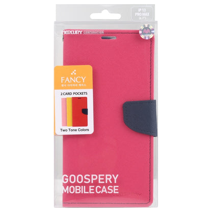 For iPhone 13 Pro Max GOOSPERY FANCY DIARY Cross Pattern Horizontal Flip Leather Case with Holder & Card Slots & Wallet (Rose Red) - iPhone 13 Pro Max Cases by GOOSPERY | Online Shopping UK | buy2fix