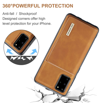 For Samsung Galaxy S20+ DG.MING M1 Series 3-Fold Multi Card Wallet  Back Cover Shockproof Case with Holder Function(Brown) - Galaxy Phone Cases by DG.MING | Online Shopping UK | buy2fix