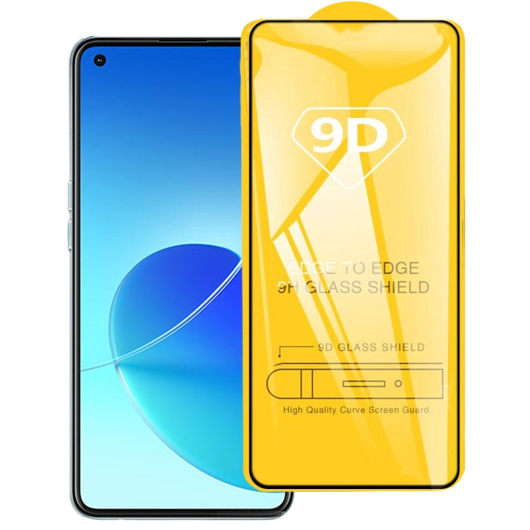 For OPPO Reno6 4G / Reno6 Z 9D Full Glue Full Screen Tempered Glass Film - OPPO Tempered Glass by buy2fix | Online Shopping UK | buy2fix