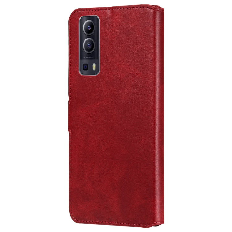 Classic Calf Texture PU + TPU Horizontal Flip Leather Case with Holder & Card Slots & Wallet For vivo Y72 5G(Red) - vivo Cases by buy2fix | Online Shopping UK | buy2fix