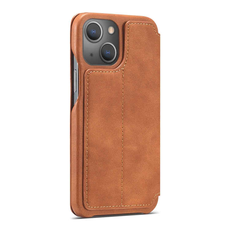 For iPhone 13 mini LC.IMEEKE Hon Ancient Series Horizontal Flip Leather Case with Holder & Card Slot (Brown) - iPhone 13 mini Cases by LC.IMEEKE | Online Shopping UK | buy2fix