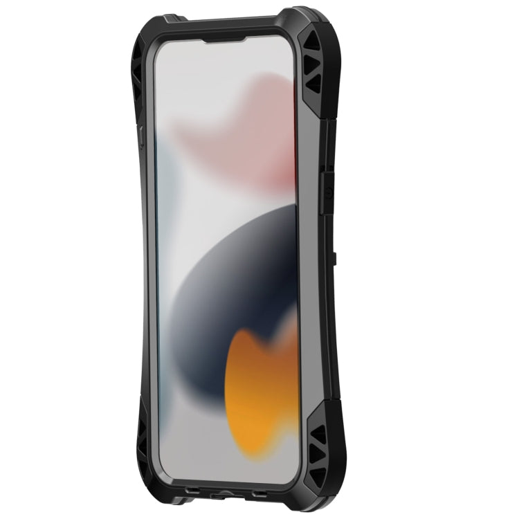For iPhone 13 Pro Max R-JUST AMIRA Shockproof Dustproof Waterproof Metal Protective Case (Black) - iPhone 13 Pro Max Cases by R-JUST | Online Shopping UK | buy2fix