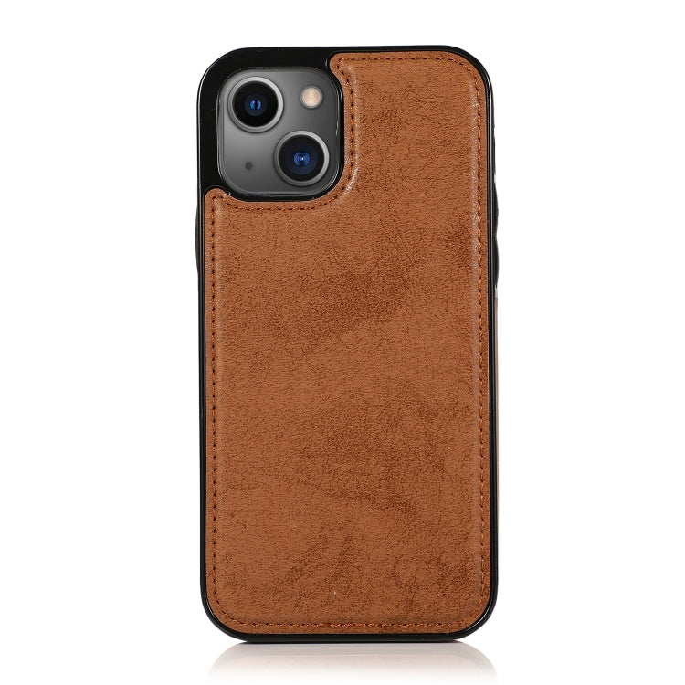 For iPhone 13 Retro 2 in 1 Detachable Horizontal Flip Leather Case with Card Slots & Wallet(Brown) - iPhone 13 Cases by buy2fix | Online Shopping UK | buy2fix