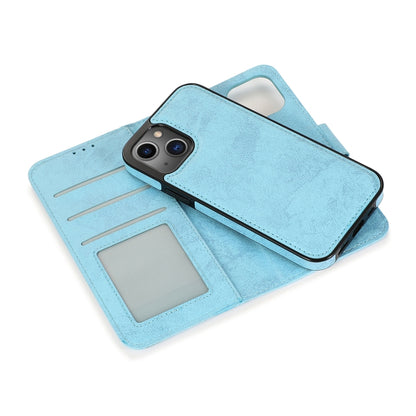 For iPhone 13 Pro Retro 2 in 1 Detachable Horizontal Flip Leather Case with Card Slots & Wallet (Blue) - iPhone 13 Pro Cases by buy2fix | Online Shopping UK | buy2fix