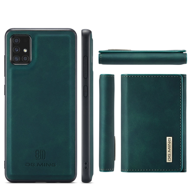 For Samsung Galaxy A51 DG.MING M1 Series 3-Fold Multi Card Wallet  Back Cover Shockproof Case with Holder Function(Green) - Galaxy Phone Cases by DG.MING | Online Shopping UK | buy2fix