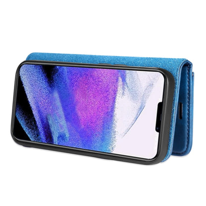 For iPhone 13 Pro Max DG.MING Crazy Horse Texture Flip Detachable Magnetic Leather Case with Holder & Card Slots & Wallet (Blue) - iPhone 13 Pro Max Cases by DG.MING | Online Shopping UK | buy2fix