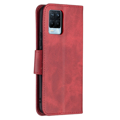 For OPPO Realme 8/Realme 8 Pro Retro Lambskin Texture Pure Color Horizontal Flip PU Leather Case with Holder & Card Slots & Wallet & Lanyard(Red) - Realme Cases by buy2fix | Online Shopping UK | buy2fix