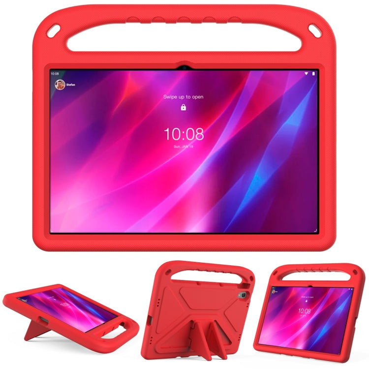 For Lenovo Tab P11 TB-J606F / Tab P11 Plus TB-J607F Portable Handle EVA Shockproof Anti Falling Protective Case with Triangle Holder(Red) - Lenovo by buy2fix | Online Shopping UK | buy2fix