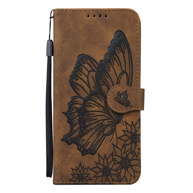 For iPhone 13 Retro Skin Feel Butterflies Embossing Horizontal Flip Leather Case with Holder & Card Slots & Wallet(Brown) - iPhone 13 Cases by buy2fix | Online Shopping UK | buy2fix