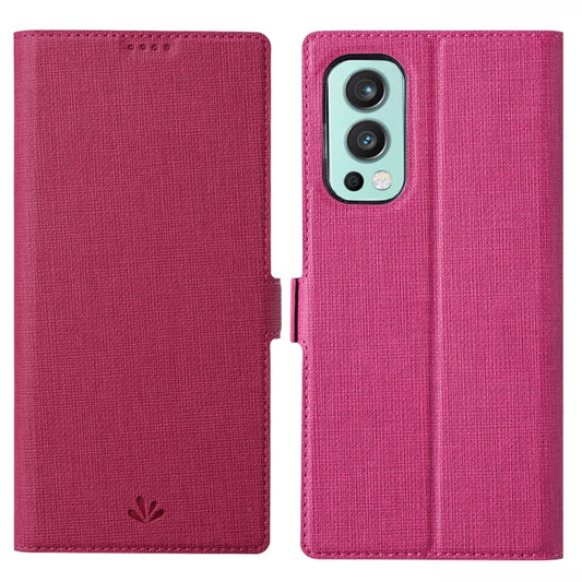 ViLi K Series Shockproof TPU + PU Leather Magnetic Buckle Horizontal Flip Case with Card Slots & Wallet & Holder For OnePlus Nord 2 5G(Rose Red) - OnePlus Cases by ViLi | Online Shopping UK | buy2fix