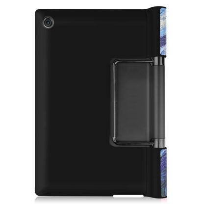 For Lenovo Yoga Tab 11 Custer Texture Coloured Drawing Pattern Horizontal Flip PU Leather Case with Holder & Sleep / Wake-up Function(Starry Sky) - Lenovo by buy2fix | Online Shopping UK | buy2fix