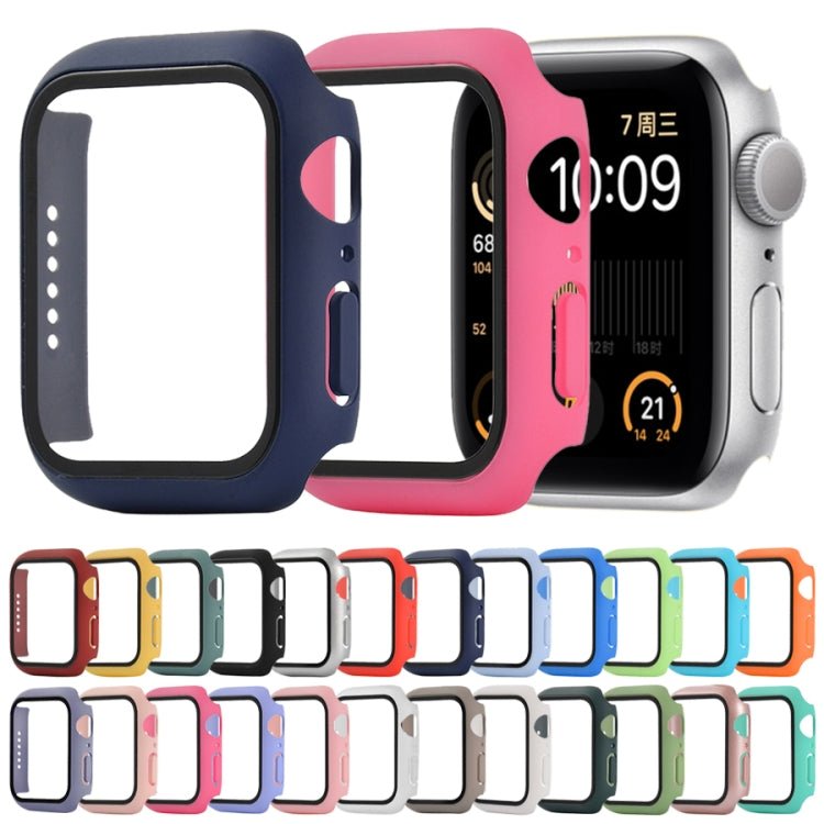 Shockproof PC+Tempered Glass Protective Case with Packed Carton For Apple Watch Series 6 & SE & 5 & 4 44mm(Pink) - Watch Cases by buy2fix | Online Shopping UK | buy2fix