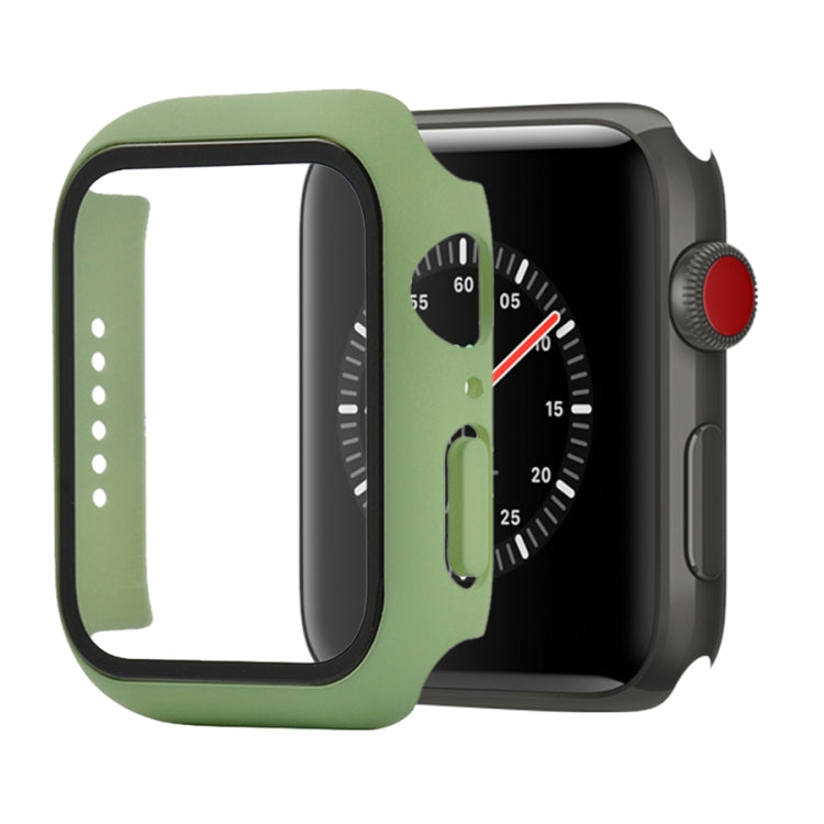 Shockproof PC+Tempered Glass Protective Case with Packed Carton For Apple Watch Series 3 & 2 & 1 42mm(Mint Green) - Watch Cases by buy2fix | Online Shopping UK | buy2fix