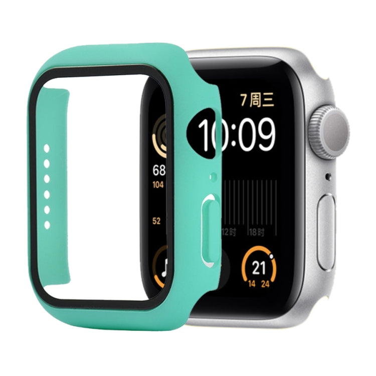 Shockproof PC+Tempered Glass Protective Case with Packed Carton For Apple Watch Series 6 & SE & 5 & 4 40mm(Light Green) - Watch Cases by buy2fix | Online Shopping UK | buy2fix