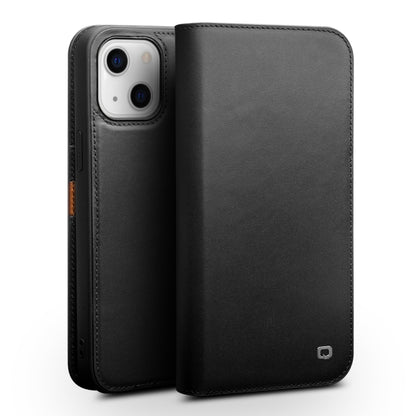 For iPhone 13 mini QIALINO Business Horizontal Flip Leather Case with Holder & Card Slots & Wallet (Black) - iPhone 13 mini Cases by QIALINO | Online Shopping UK | buy2fix