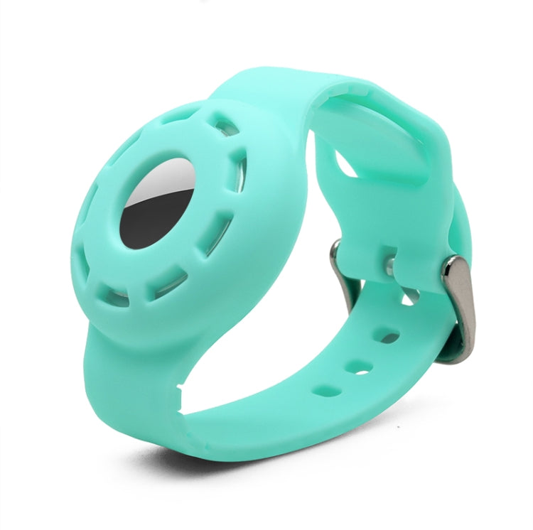 Anti-scratch Shockproof Silicone Bracelet Strap Protective Cover Case For AirTag(Mint Blue) - Watch Strap Series by buy2fix | Online Shopping UK | buy2fix